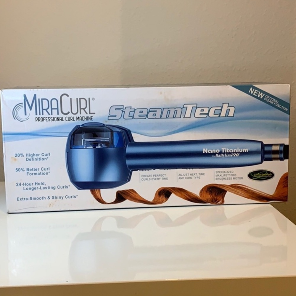 NEW Babyliss Pro Nano Miracurl Steamtech Curl